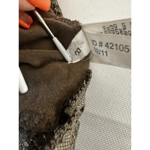 VTG Y2K Cami Top Whimsigoth Express Medium Chocolate Brown Boho Fairy Grunge - Picture 6 of 14